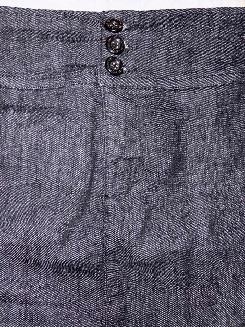 Y2K Boom Boom Jean Dark Wash Denim Straight Skirt PlusSize 3X Slit Back Pockets